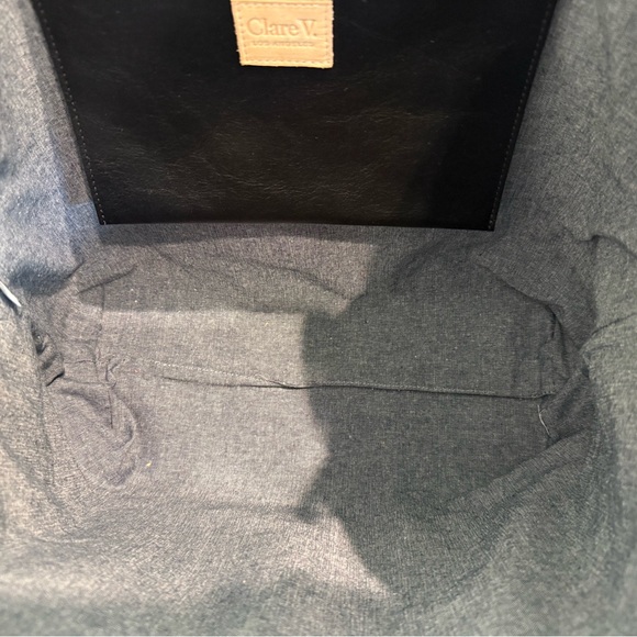 Clare V Black Le Zip Sac with travel pouch - Picture 6 of 12